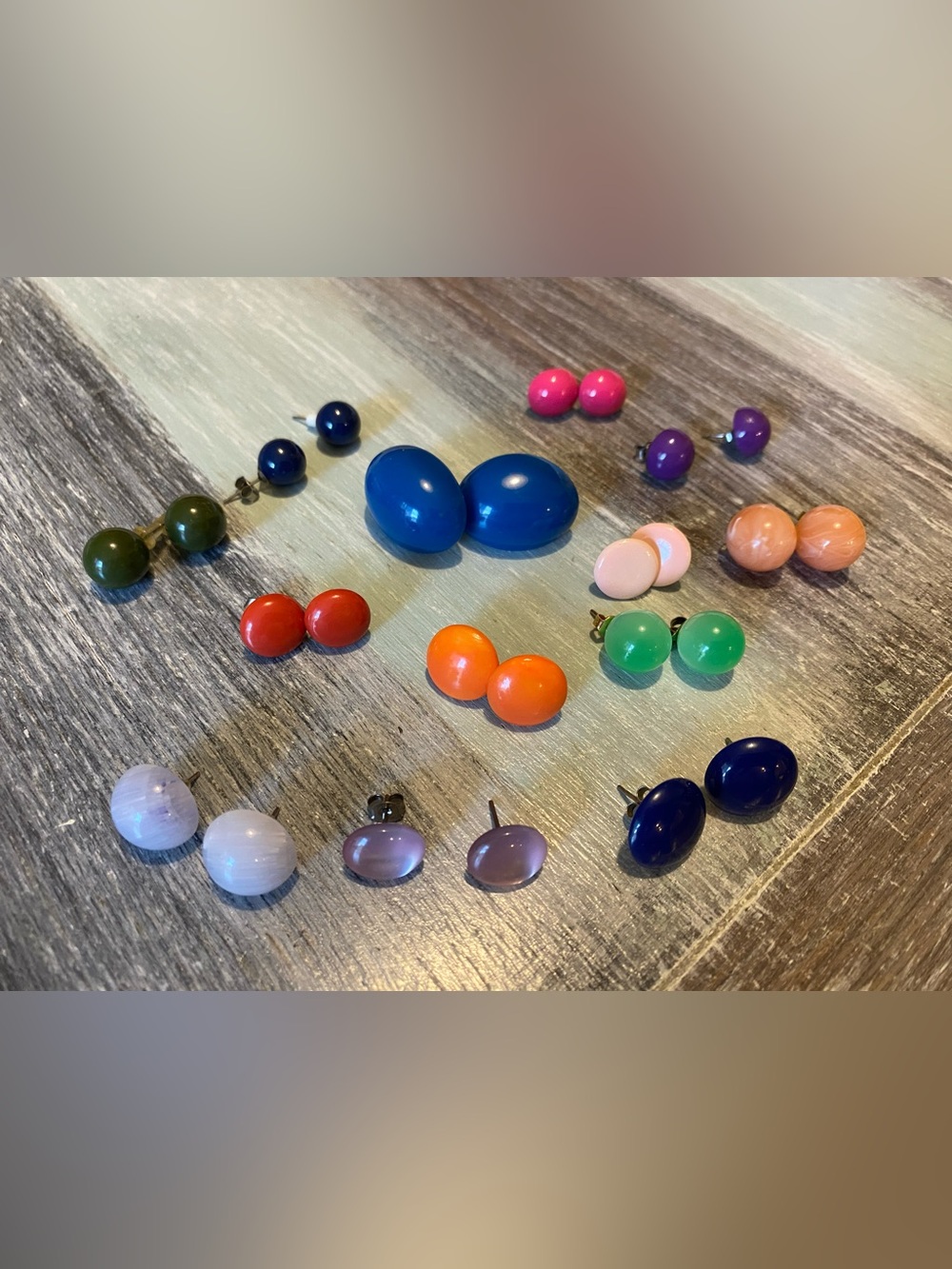 Colorful earring lot vintage 13 pair pierced jewelry